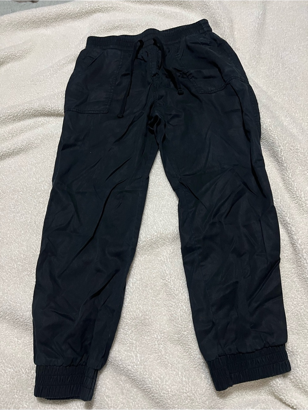 a new day Black Ribbed Elastic Waist Joggers